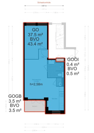 Floor plan - Balistraat 119C, 1094 JH Amsterdam 